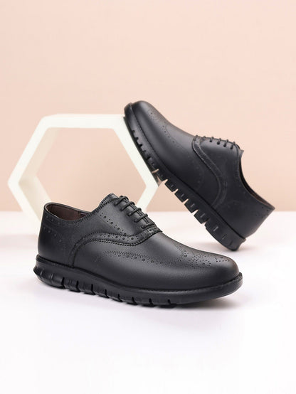 Retro hollow-soled work and casual Oxford leather shoes