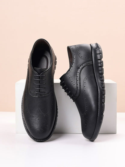 Retro hollow-soled work and casual Oxford leather shoes