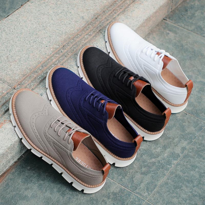 Bellkmart Autumn Comfy breathable Orthopedic Oxford Sneakers For Wide Feet