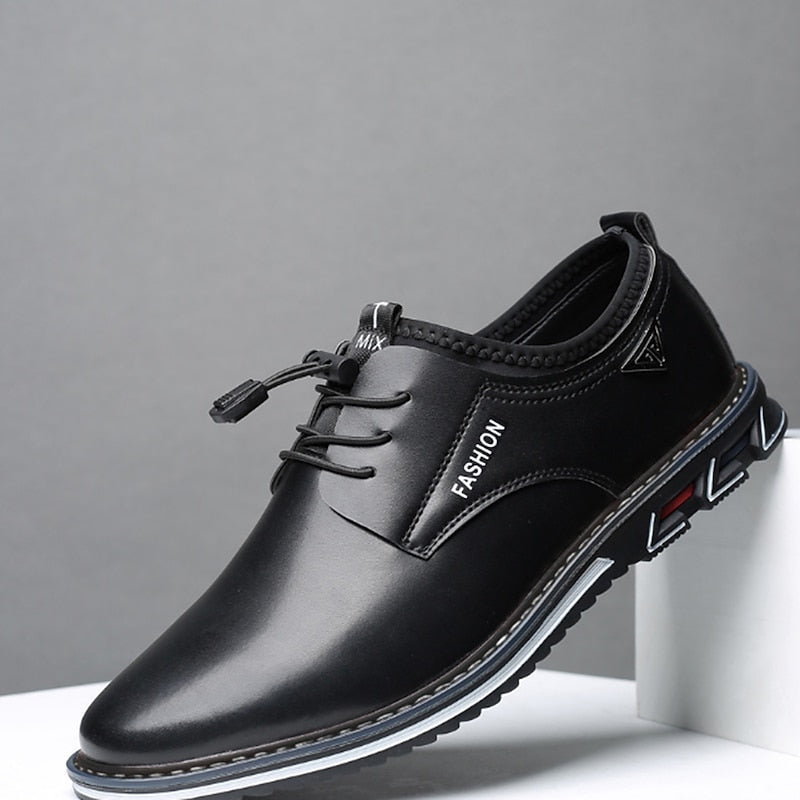 Men's Leather Formal Business Slip On Oxford Dress Shoes
